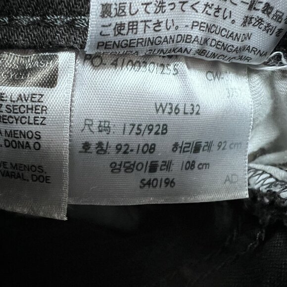 Levi’s Jeans Men’s Black Straight Leg Pockets Size 36x32 - Picture 10 of 12